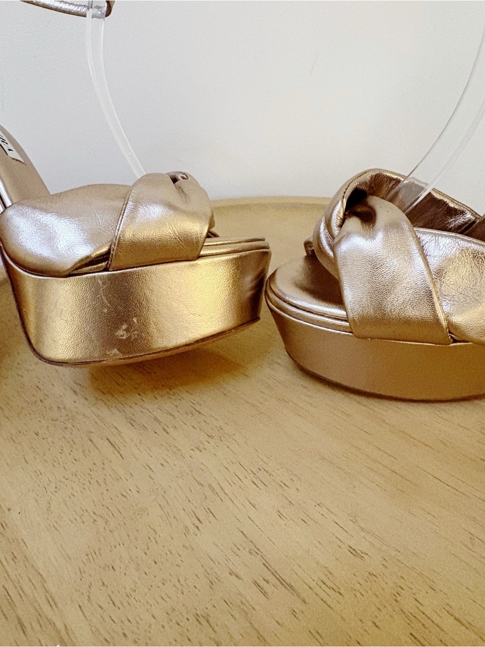 New Aquazzura Olie Plateau 140 Knotted Platform Heels - Picture 10 of 13